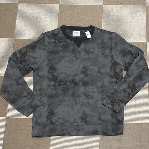Old Navy Men's Charcoal Tie-Dye Crewneck Sweater